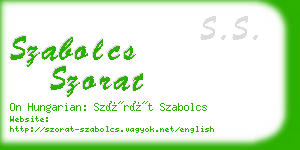 szabolcs szorat business card